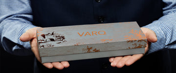Premium corporate gift box with luxury packaging and ribbon detailing from VARQ Sweets 