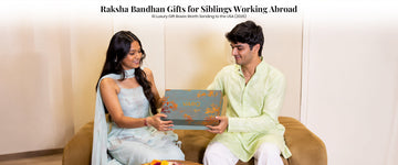 Premium assorted mithai presented in a luxury Rakhi gift box.