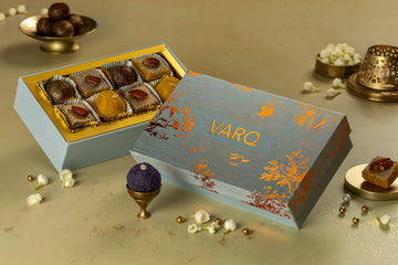 Aura Collection Sea Blue 8pcs Premium Mithai Box by VARQ